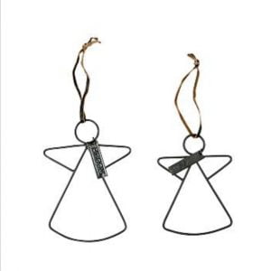 Decoratie Engel M zwart