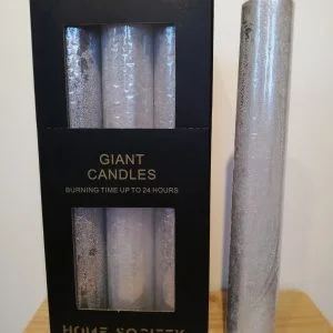 Kaars zilver XL