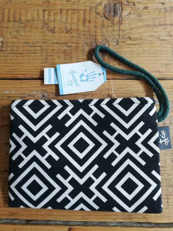 Tas Africanos zwart/wit met groen