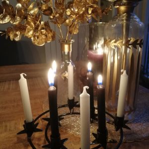 Kaarsenring zwart 21 cm