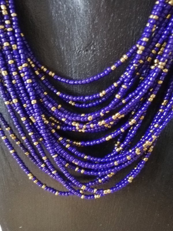 Ketting kraal kobalt blauw 22 laag