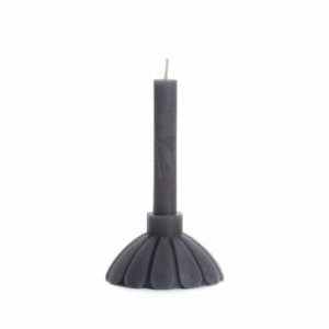 Rustik Lys sculpture bloem Petal dark grey
