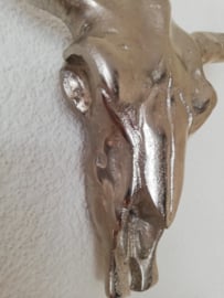 Wanddecoratie schedel aluminium