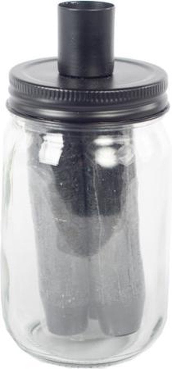 Candle jar zwart