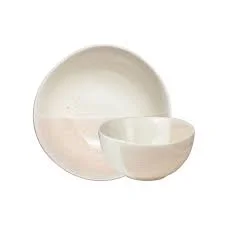 gusta-dinerbord wit / roze