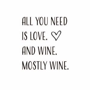 Wijnetiket "All you need"