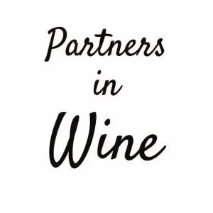Partners in Wine wijnetiket met ansichtkaart