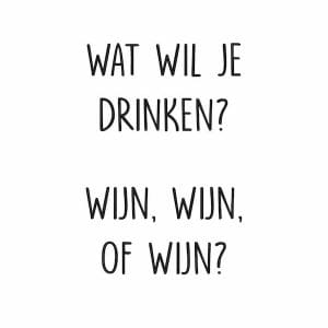 Wijnetiket "Wijn of wijn"