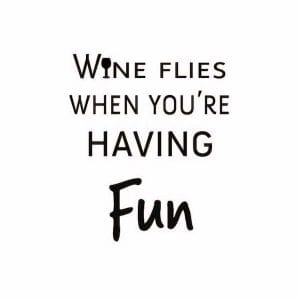 Wijnetiket "Wine flies"