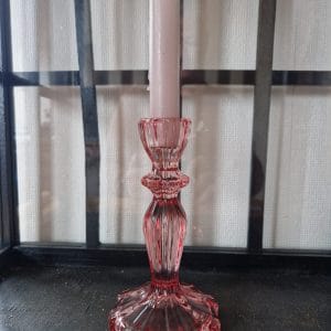 kandelaar-facet-glas-roze